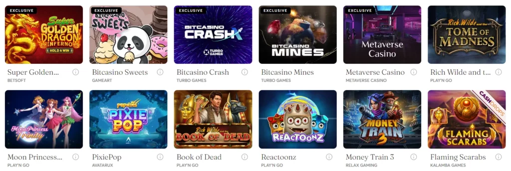 Bitcasino games